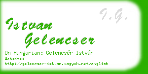 istvan gelencser business card